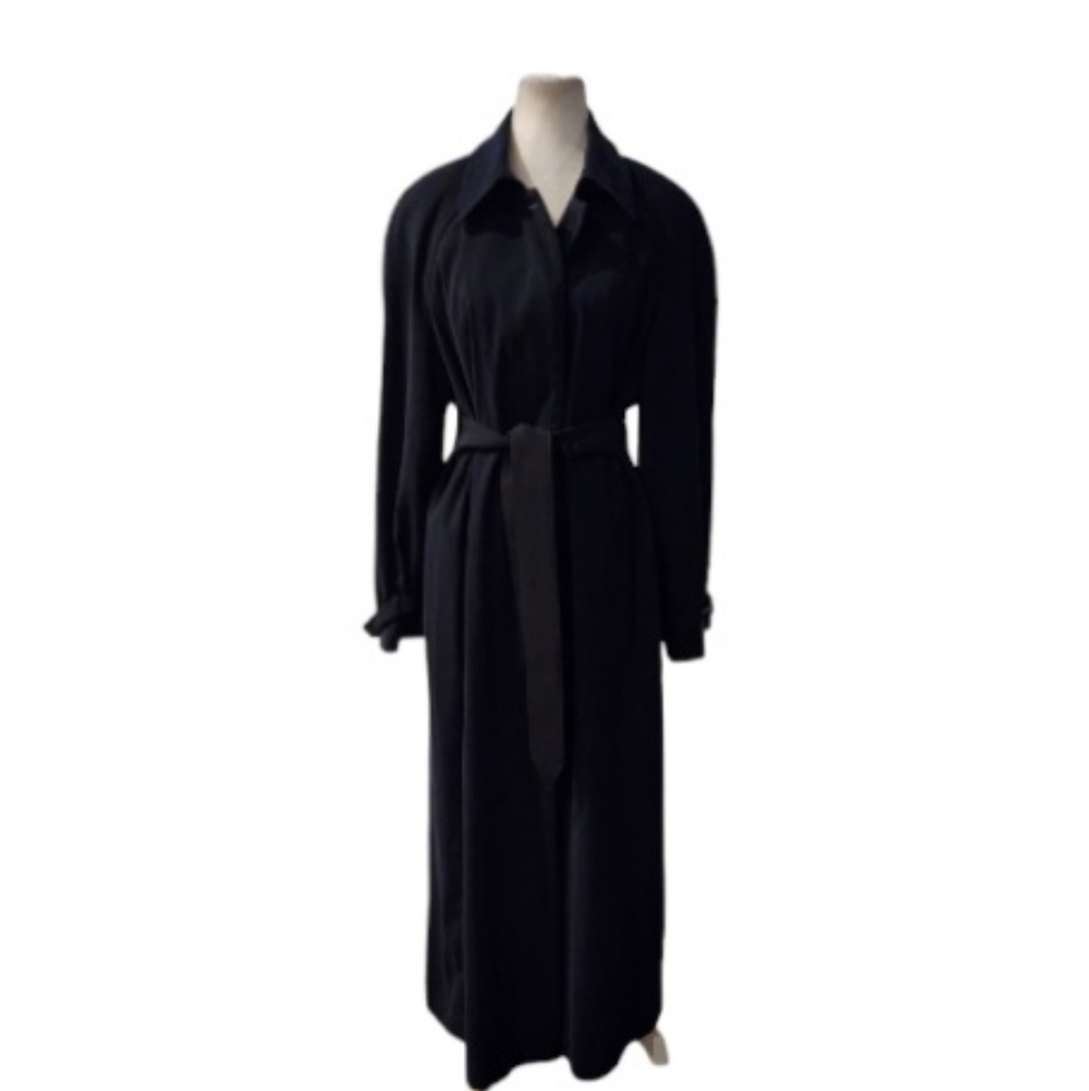 Jones New York Long Blue Trench Coat Size 12
